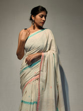 Load image into Gallery viewer, KUNDAL KHADI DOBBY BOOTI HANDWOVEN SAREE