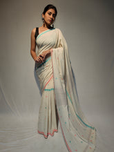 Load image into Gallery viewer, KUNDAL KHADI DOBBY BOOTI HANDWOVEN SAREE