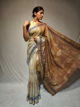 Load image into Gallery viewer, TEAKSI COTTON DOBBY ECO DYED HANDWOVEN SAREE