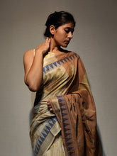 Load image into Gallery viewer, TEAKSI COTTON DOBBY ECO DYED HANDWOVEN SAREE