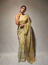 Load image into Gallery viewer, PRABHATI COTTON ECO PRINT HANDWOVEN SAREE