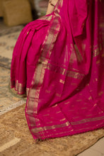 Load image into Gallery viewer, GAURI COTTON HOT PINK BOOTI SAREE
