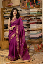 Load image into Gallery viewer, KALAWATI COTTON BEET ROOT BOOTI SAREE
