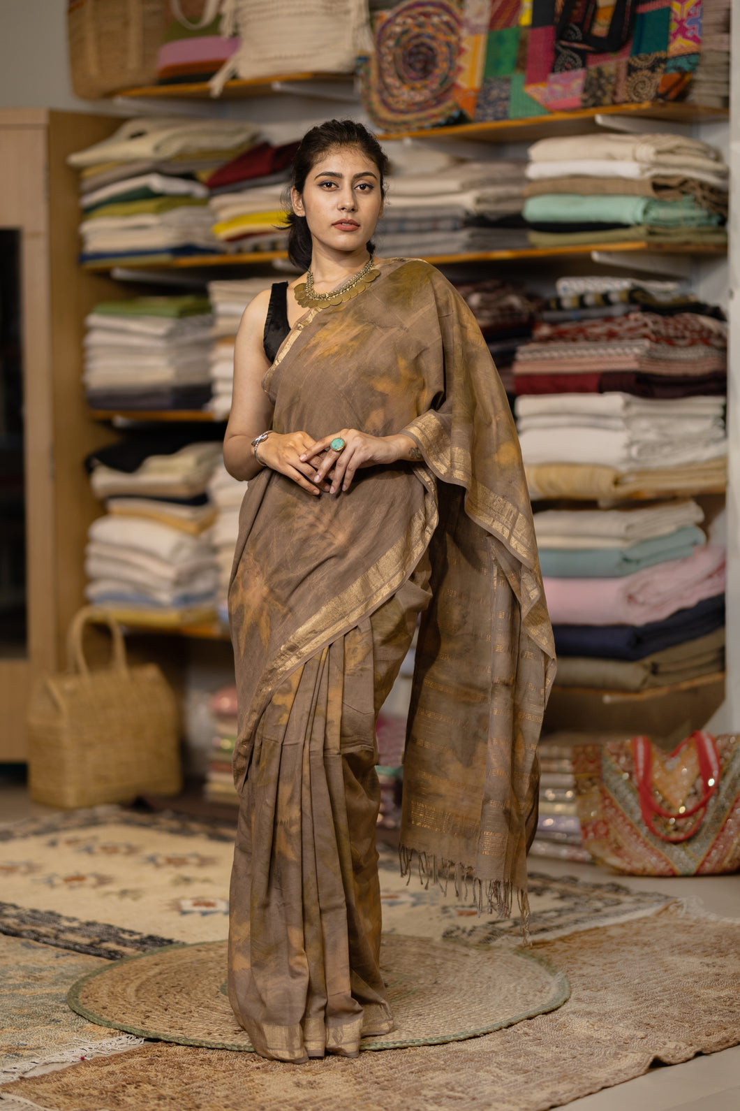 HAND CRAFTED COTTON UTTARA BOTANICAL ECO PRINT