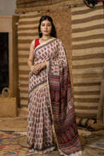 Load image into Gallery viewer, BAGHMATI 02 COTTON HAND BLOCK PRINT SAREE
