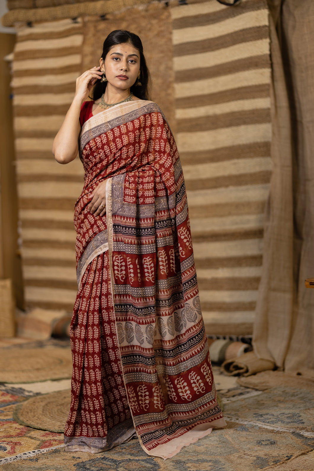 BAGHMATI 03 COTTON HAND BLOCK PRINT SAREE