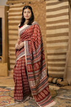 Load image into Gallery viewer, BAGHMATI 03 COTTON HAND BLOCK PRINT SAREE
