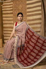Load image into Gallery viewer, BAGHMATI 04 COTTON HAND BLOCK PRINT SAREE
