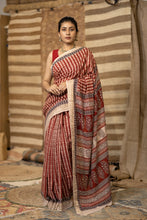 Load image into Gallery viewer, BAGHMATI 06 COTTON HAND BLOCK PRINT SAREE
