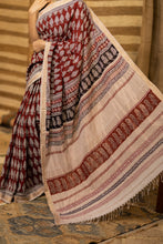 Load image into Gallery viewer, BAGHMATI 07 COTTON HAND BLOCK PRINT SAREE
