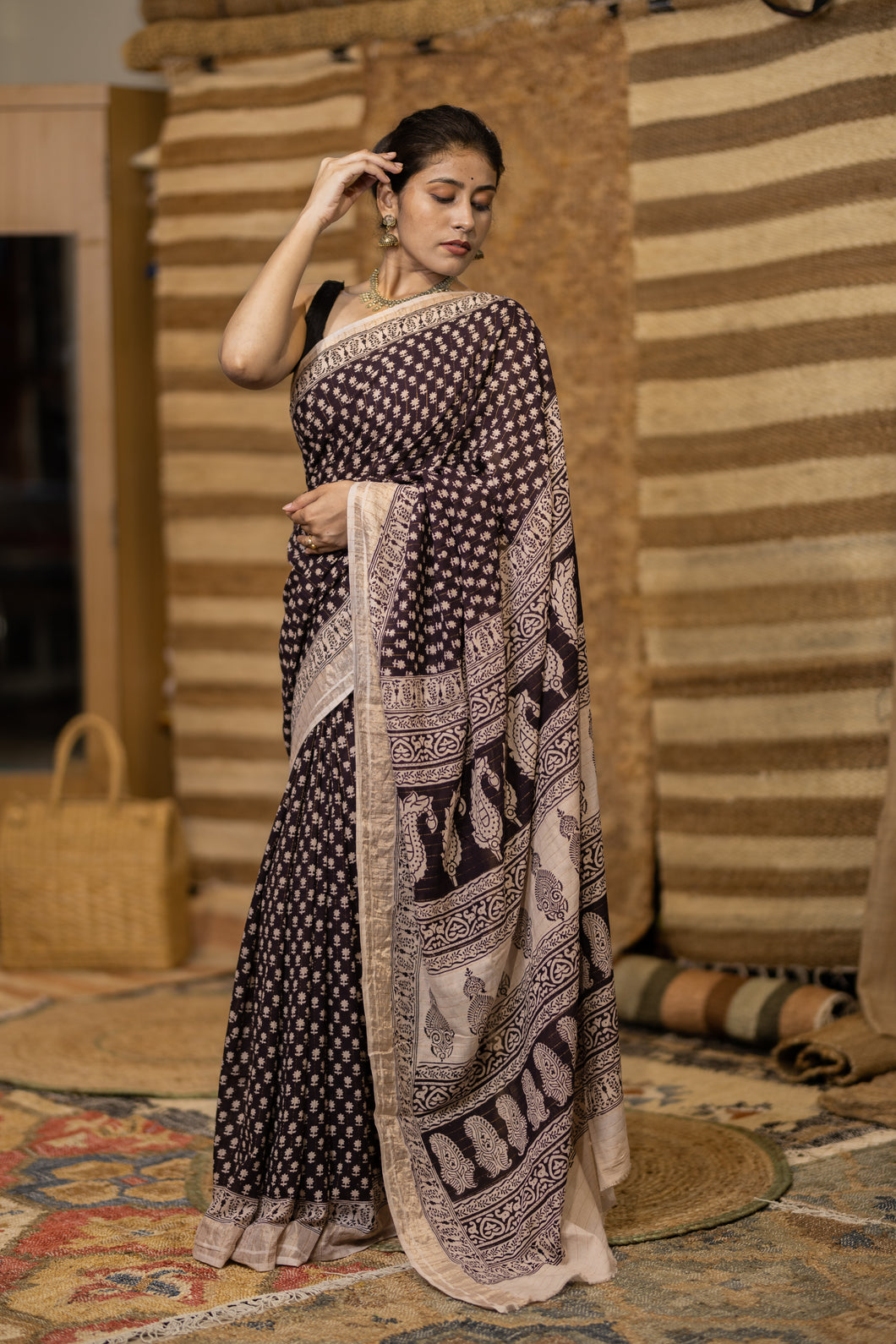 BAGHMATI 08 COTTON HAND BLOCK PRINT SAREE