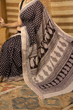 Load image into Gallery viewer, BAGHMATI 08 COTTON HAND BLOCK PRINT SAREE
