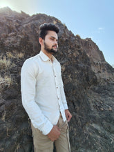 Load image into Gallery viewer, NATURAL BAMBOO WHITE FULL SLEEVE SHIRT
