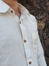 Load image into Gallery viewer, NATURAL BAMBOO WHITE FULL SLEEVE SHIRT
