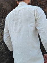 Load image into Gallery viewer, NATURAL BAMBOO WHITE FULL SLEEVE SHIRT
