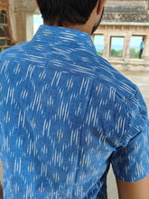 Load image into Gallery viewer, IKAT 02 COTTON SKY BLUE HALF SHIRT
