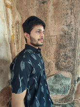 Load image into Gallery viewer, IKAT 11 COTTON GREY HALF SHIRT
