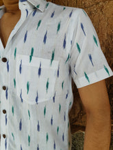 Load image into Gallery viewer, IKAT 16 WHITE COTTON KITE HALFSHIRT

