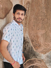 Load image into Gallery viewer, IKAT 16 WHITE COTTON KITE HALFSHIRT
