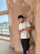 Load image into Gallery viewer, TWIL KHADI POLO COLLAR HALF SHIRT
