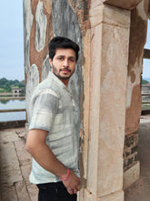 Load image into Gallery viewer, KHADI COTTON ZEBRA HALF SHIRT

