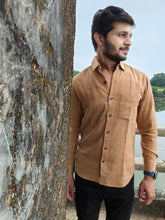 Load image into Gallery viewer, NATURAL BROWN KHADI FULL SHIRT
