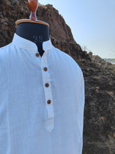 Load image into Gallery viewer, HANDLOOM TWIL COTTON SHORT KURTA
