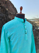 Load image into Gallery viewer, HANDLOOM TWIL COTTON SHORT KURTA
