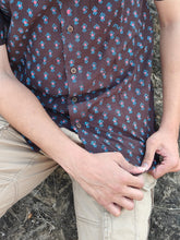 Load image into Gallery viewer, COTTON BLOCK HALF SHIRT
