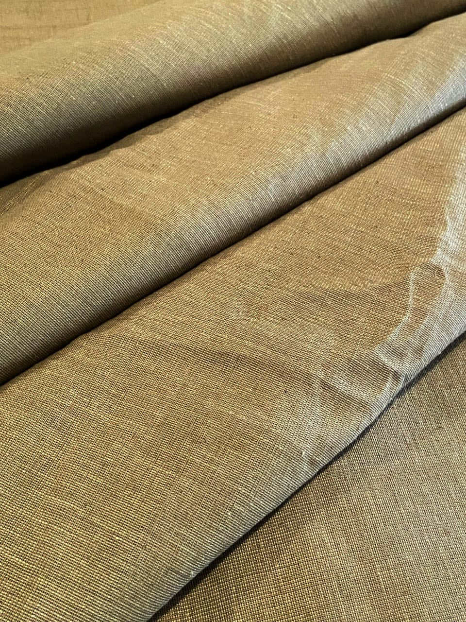 COTTON LINEN MILITARY GREEN FABRIC