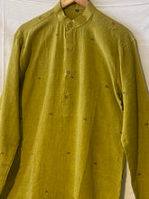 Load image into Gallery viewer, MUSTARD LINEN KURTA
