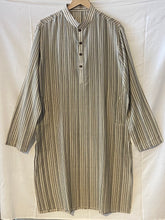 Load image into Gallery viewer, LKCK2 BLACK &amp; WHITE COTTON KHADI KURTA
