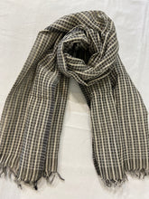 Load image into Gallery viewer, Steel grey &amp; white Cotton  linen
