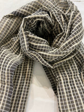 Load image into Gallery viewer, Steel grey &amp; white Cotton  linen
